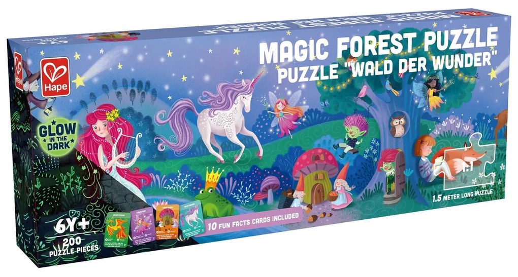 Puzzle pentru copii fosforescent cu Zane (200 piese, 1.5m)