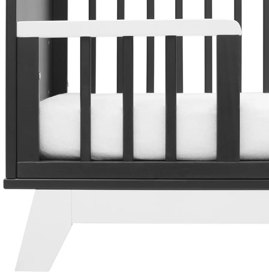 New Baby Crib Marcus, negru/alb