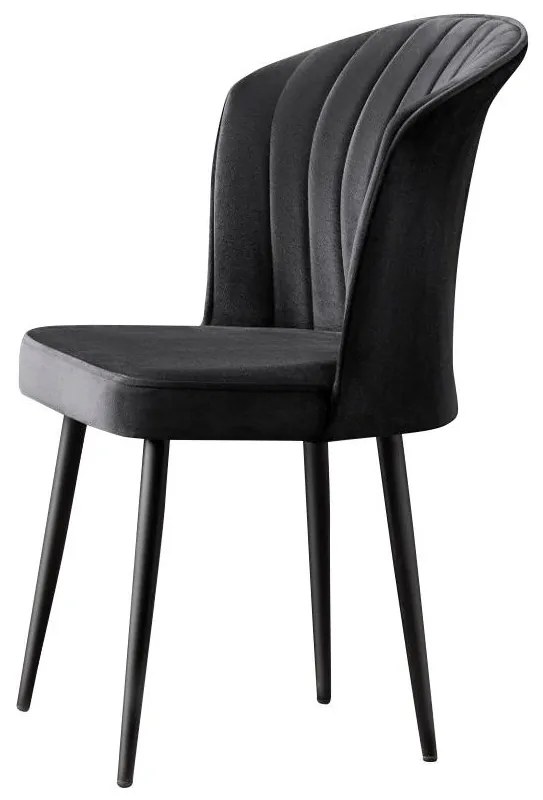 Set 4 buc. scaune sufragerie Rubicon (Negru) . 1102540