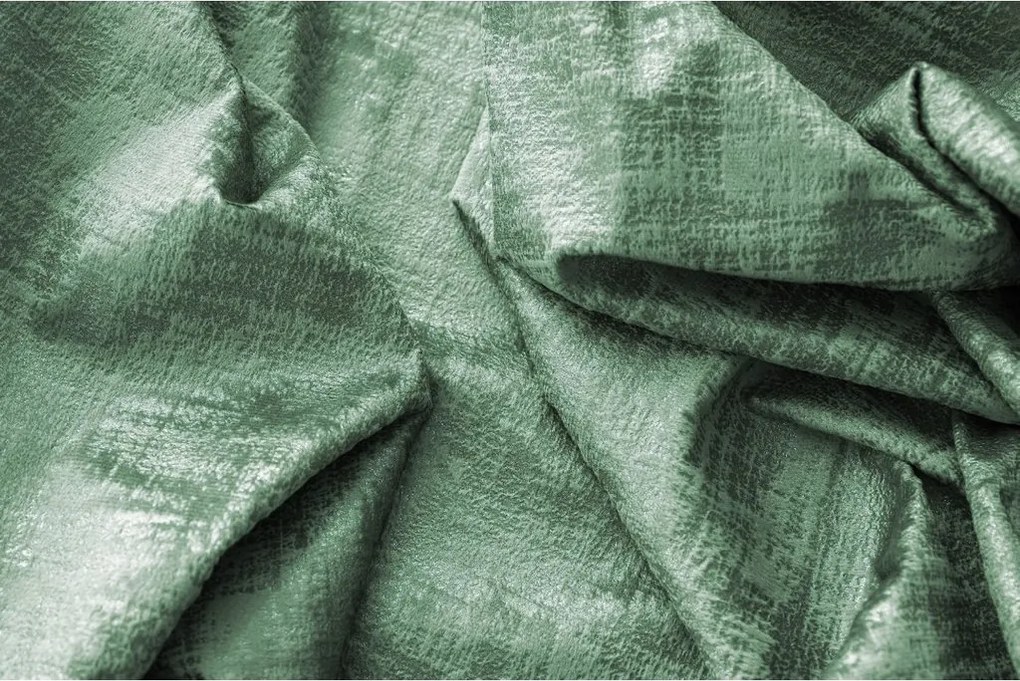 Draperie opaca LOOM VELVET 140x250 cm, verde Agatat: Inele metalice