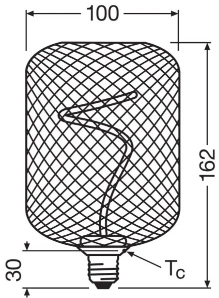 Bec LED dimabil Osram DECOR FILAMENT E27/3,5W/230V 1800K negru