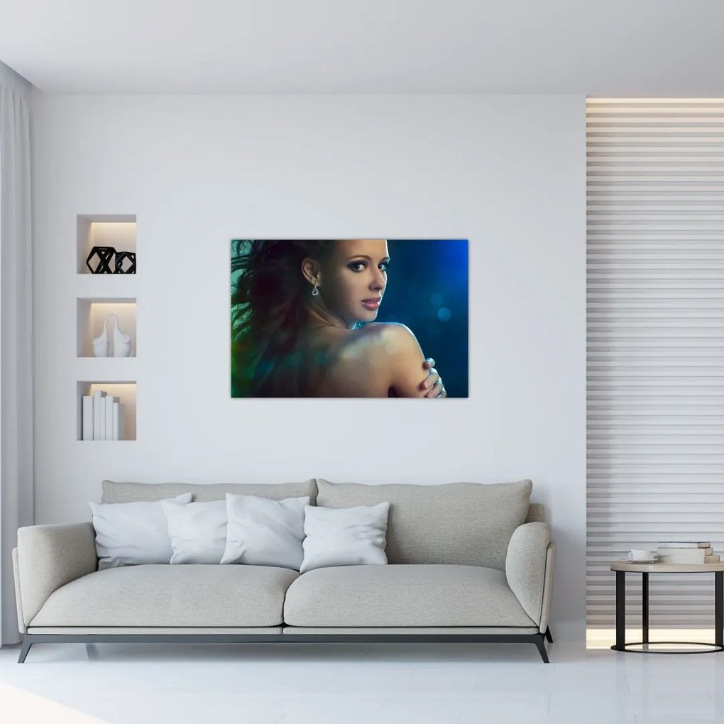 Tablou - Privirea unei femei tinere (90x60 cm)