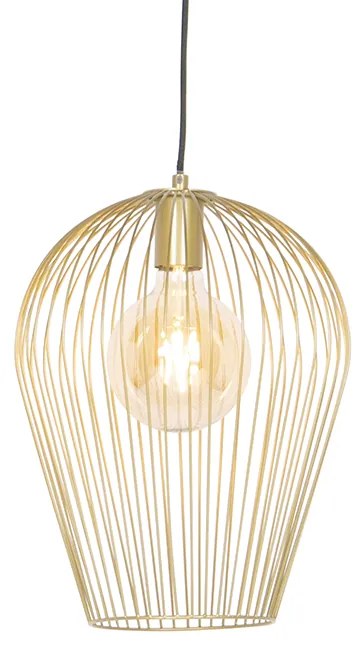 Lampă pendant de design aurie - Wire Ario