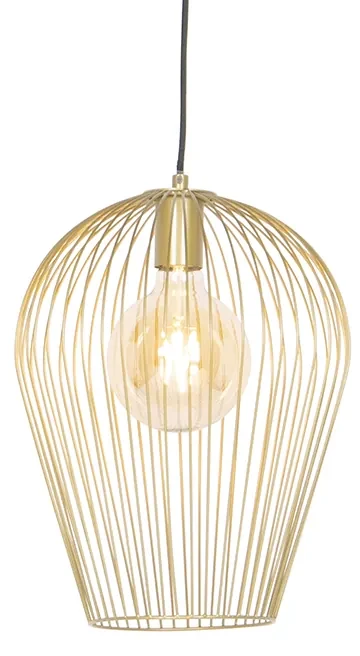 Lampă pendant de design aurie - Wire Ario