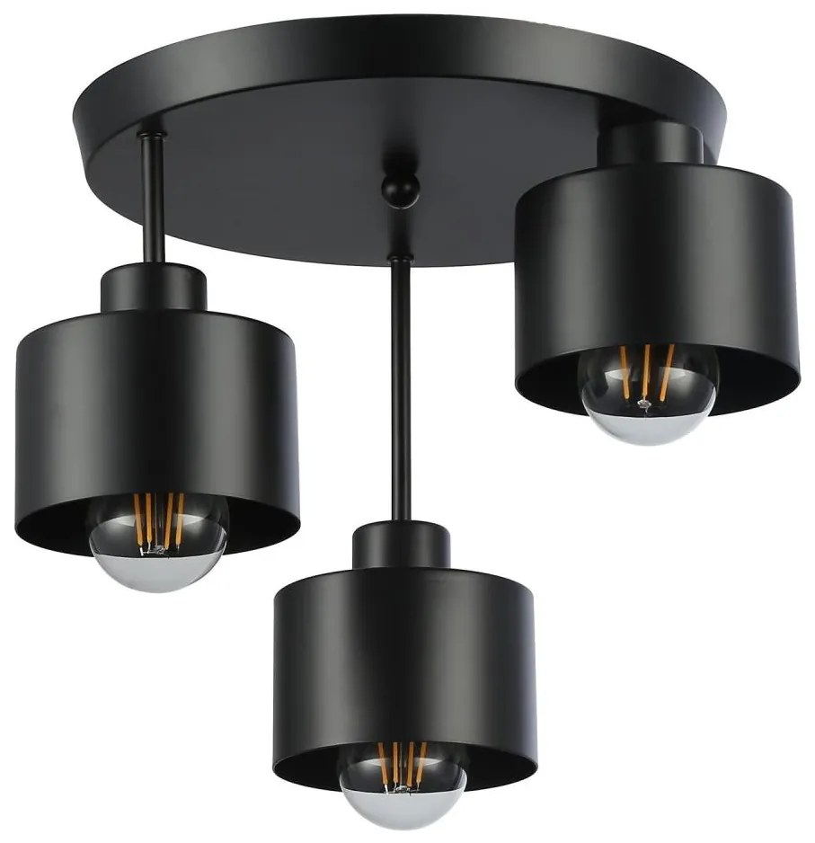 Lustră pe tijă 3xE27/35W/230V d. 30 cm negru