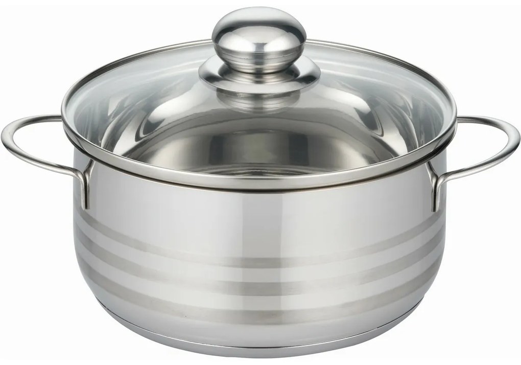 Elo 22120 Basic Oală din oțel inoxidabil Brillant20 cm, 2,6 l, 2,6 l