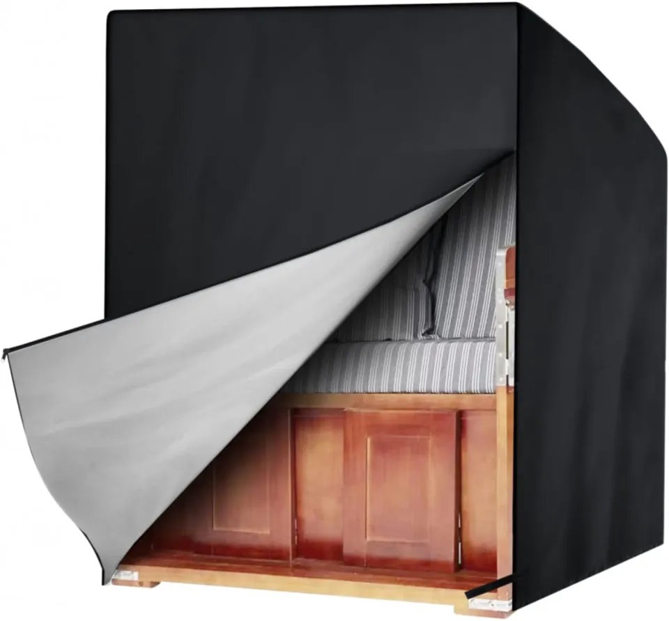 Husa pentru mobilier de gradina Awnic, tesatura Oxford, negru, 175/140 x 135 x 105 cm