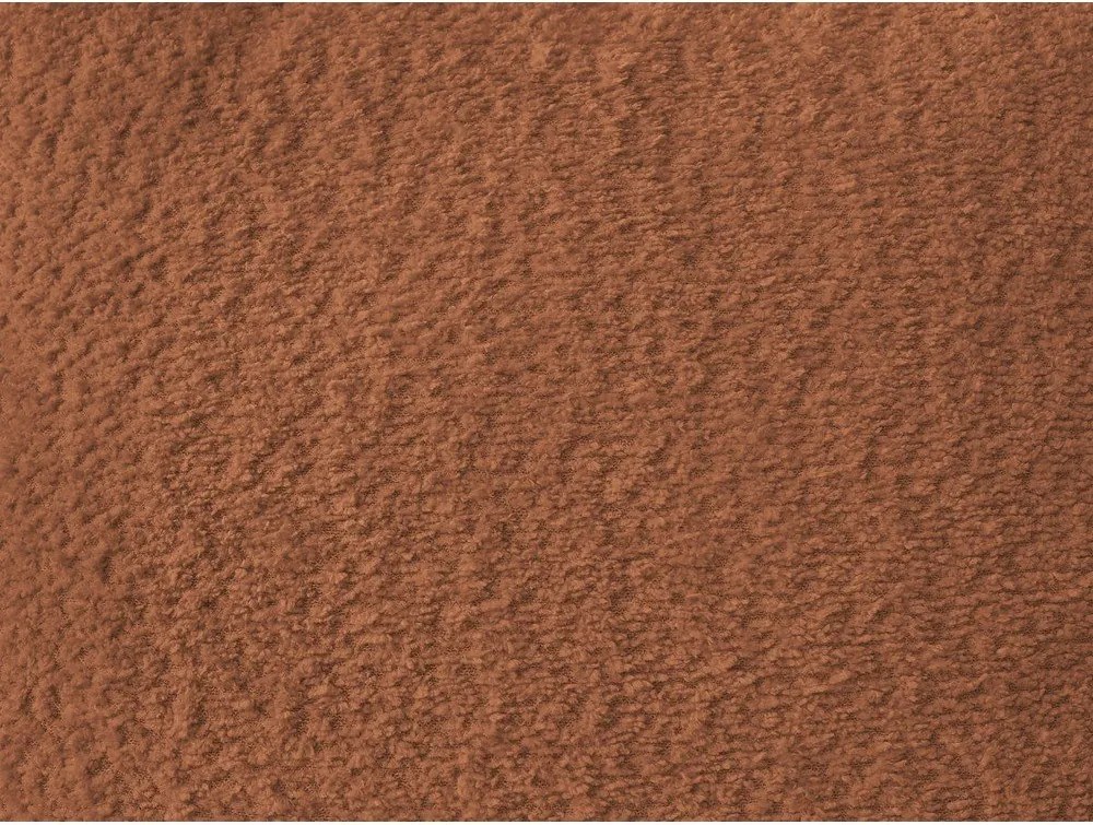 Colțar portocaliu cu tapițerie din țesătură bouclé (cu colț pe partea stângă/cu șezlong) Azra – Bobochic Paris