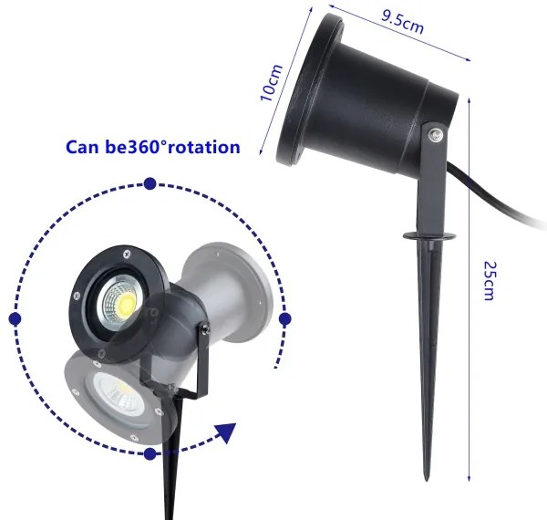 Corp de iluminat de exterior Brilagi SPIKE 1xGU10/50W/230V IP65