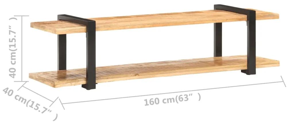 Comoda TV, 160 x 40 x 40 cm, lemn masiv de mango nefinisat 1, 160 x 40 x 40 cm, Lemn masiv de mango nefinisat