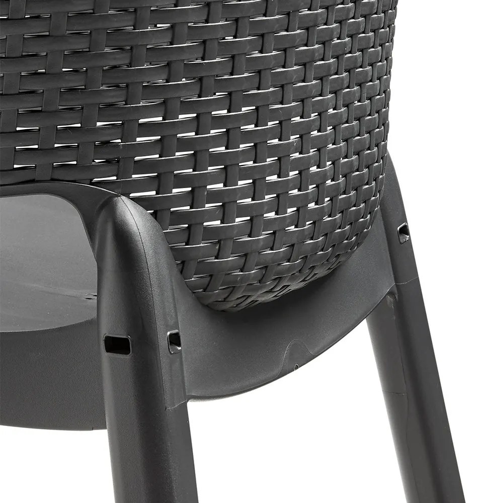 Scaun de grădină din plastic Eva, grafit