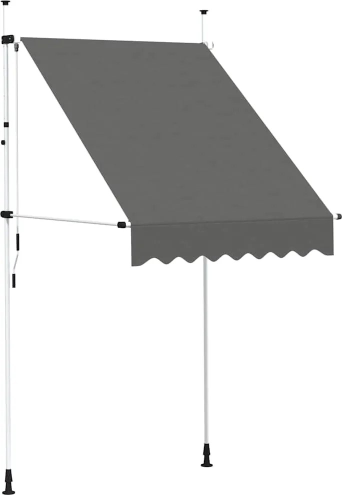 vidaXL Copertină retractabilă manual, antracit, 150 cm