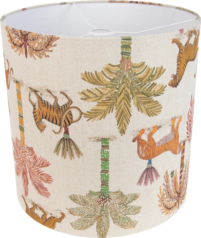 Abajur din material textil multicolor cu imprimeu animal 40/40/40