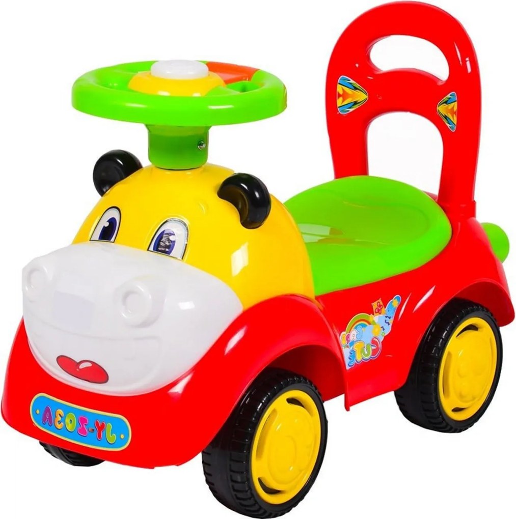 Masinuta cu functie de trotineta fara pedale NOVOKIDS™ Super Hipo Car , Cu melodii si sunete, maxim 25 kg , Pentru interior si exterior, Model