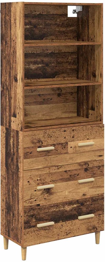 vidaXL Bufet cu sertar Lemn Vechi 69,5 x 32,5 x 180 cm Lemn compozit