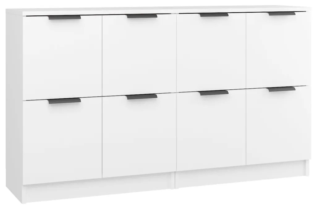3115804 vidaXL Servante, 2 piese, alb, 60x30x70 cm, lemn prelucrat