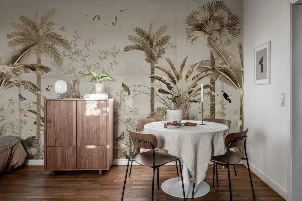 Tapet Magnolia Jungle, Beige, Rebel Walls