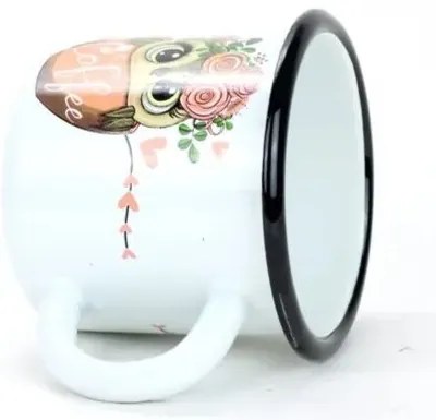 Cană emailată Belis Bufniță coffee, 7 cm, 0,25 l