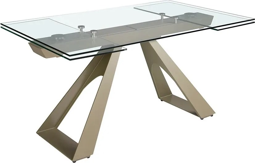 Masa extensibila deosebita design LUX Glass 160-240x100cm