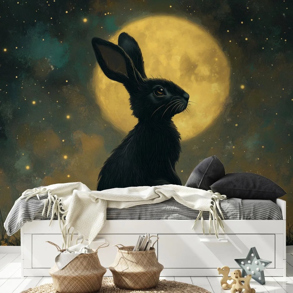 Fototapet - Iepure cu lună (147x102 cm)
