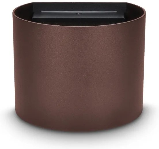 Brilagi - Aplica de perete LED pentru exterior RONDO, 6 W, 230 V, maro, IP54