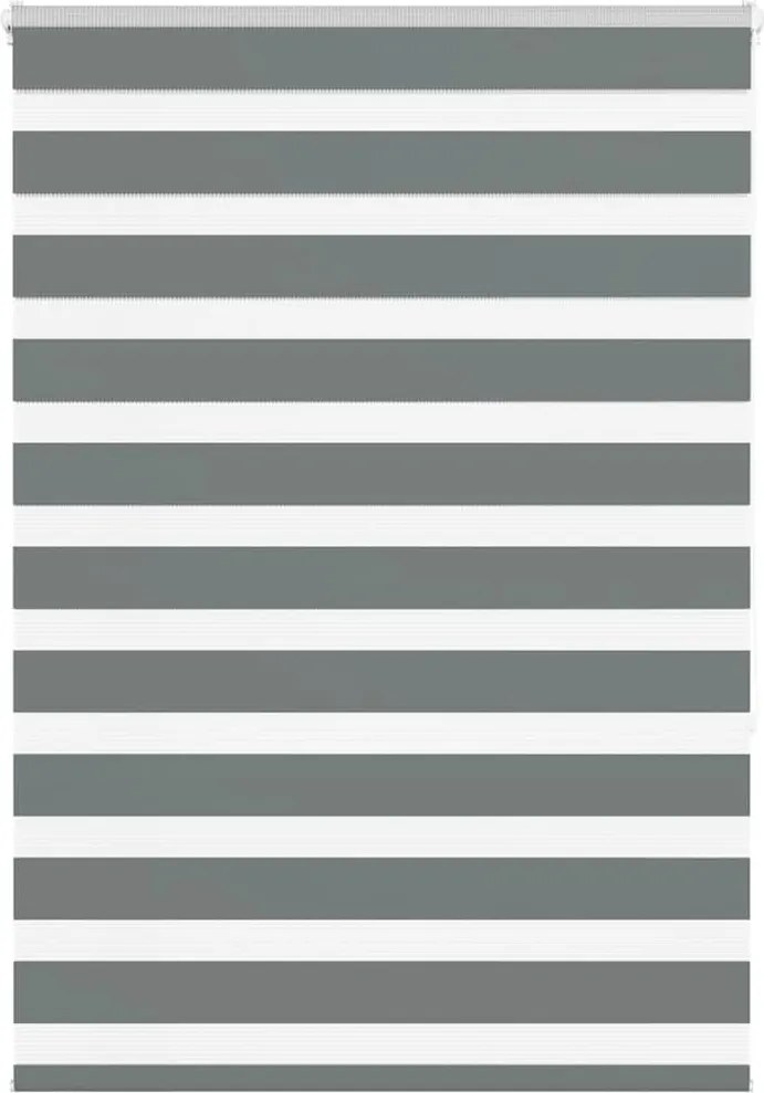 vidaXL Jaluzea tip zebra gri închis lățime țesătură 110,9 cm poliester