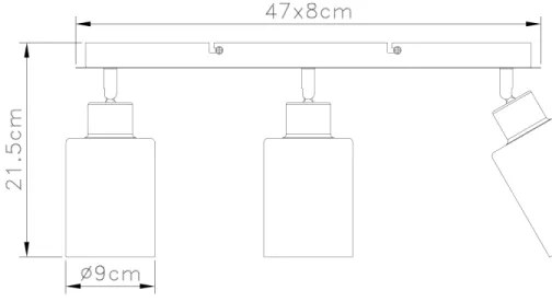 Spot Globo 15465-3 HADERA 3xE27/15W/230V