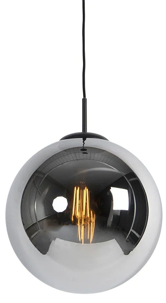 Pendul inteligent negru cu sticlă fumurie 30 cm incl. Wifi ST64 - Pallon