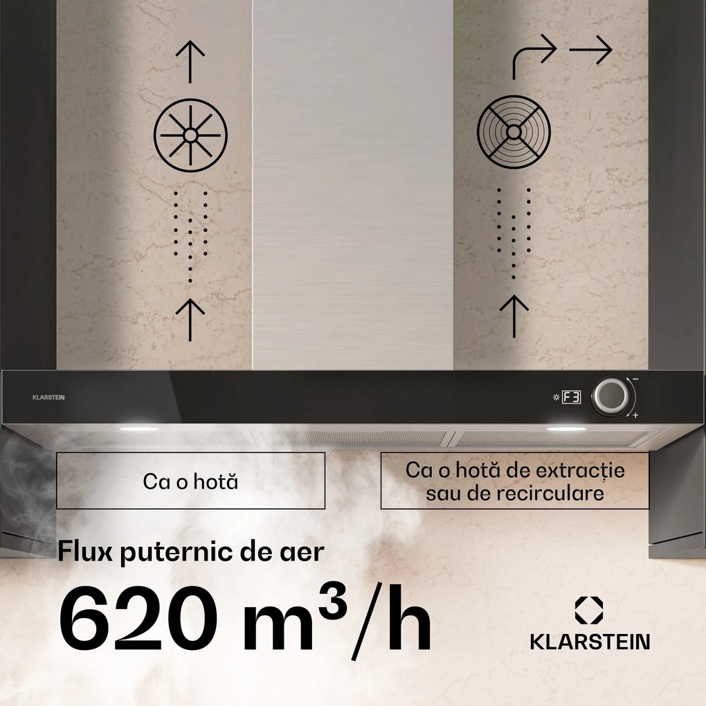 Klarstein Hota AirNova, recirculare și extracție aer, eficiență energetică A++, 110 W, 620 m³/h