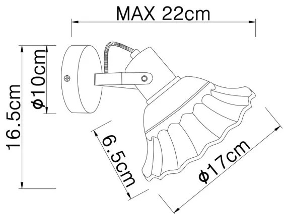 Spot de perete Globo 54050-1 JOWITA 1xE27/40W/230V