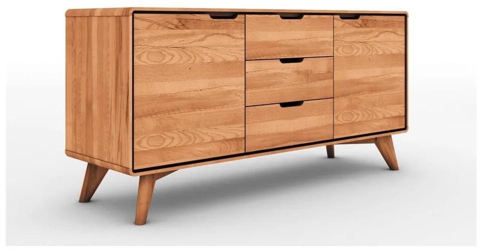 Comodă joasă din lemn de fag 134x63 cm Greg - The Beds