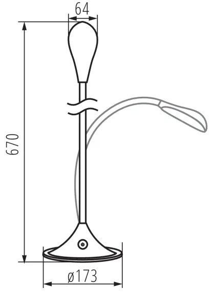 Lampă LED flexibilă dimabilă de masă Kanlux 22342 FRANCO LED/6,8W/230V alb