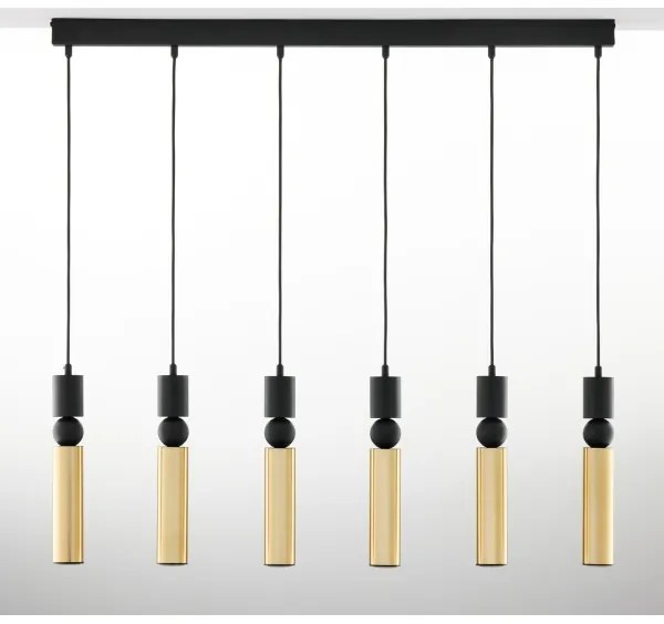 Lustră pe cablu Jupiter 2008 ALAS 6xGU10/10W/230V auriu/negru