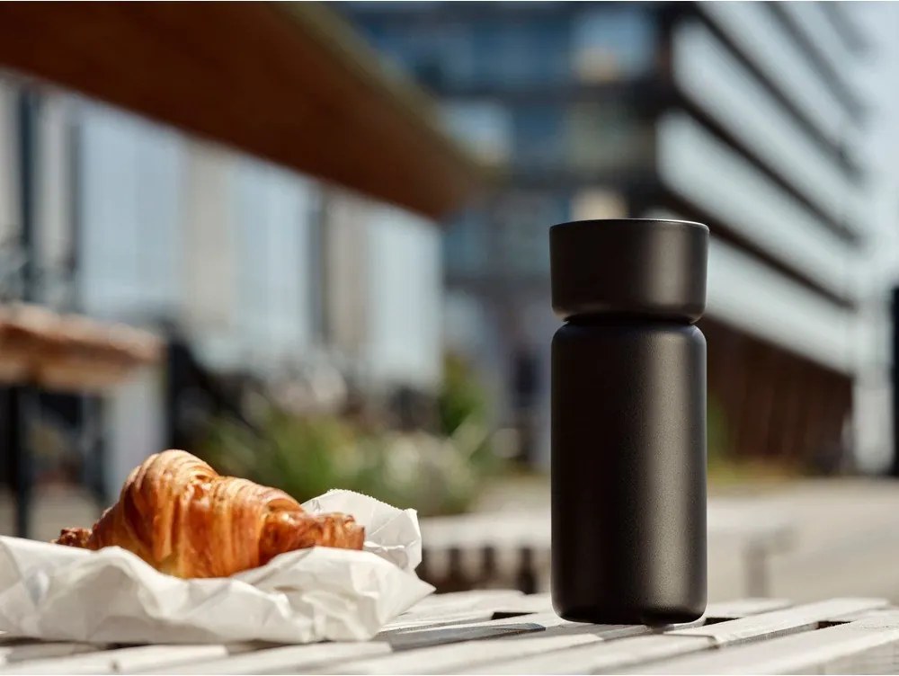 Cană termos neagră din oțel inoxidabil 400 ml Singles – Zone