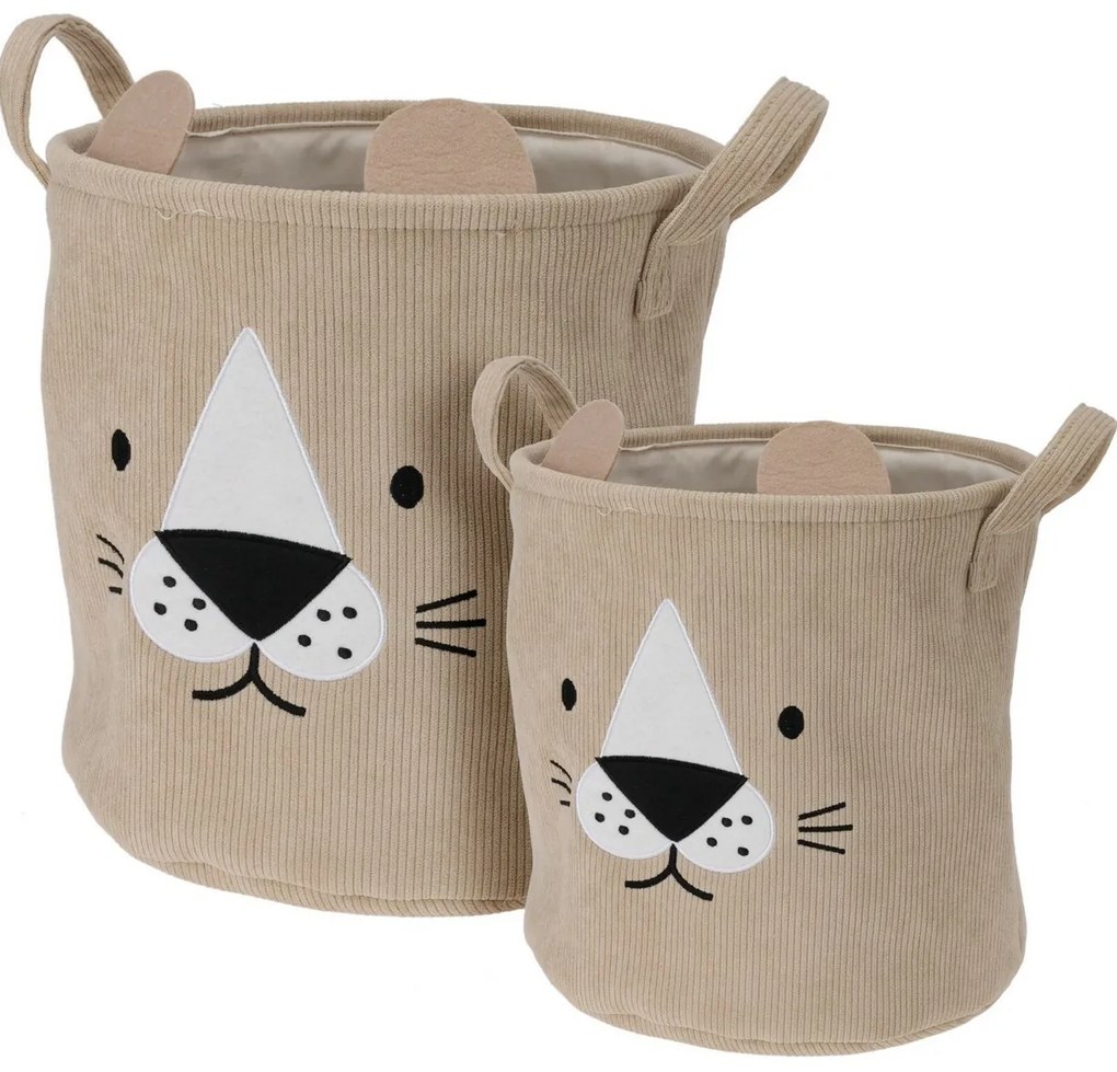 Hatu Set de coșuri textile pentru copii Câine , 2buc