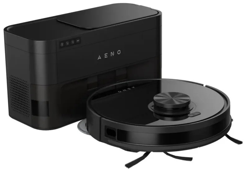 Aspirator robotic AENO ARC0005S, 4000Pa, 3000 mAh, 120 m2, Mapare, Wi-Fi, Comenzi vocale, Autonomie până la 120 min, Negru