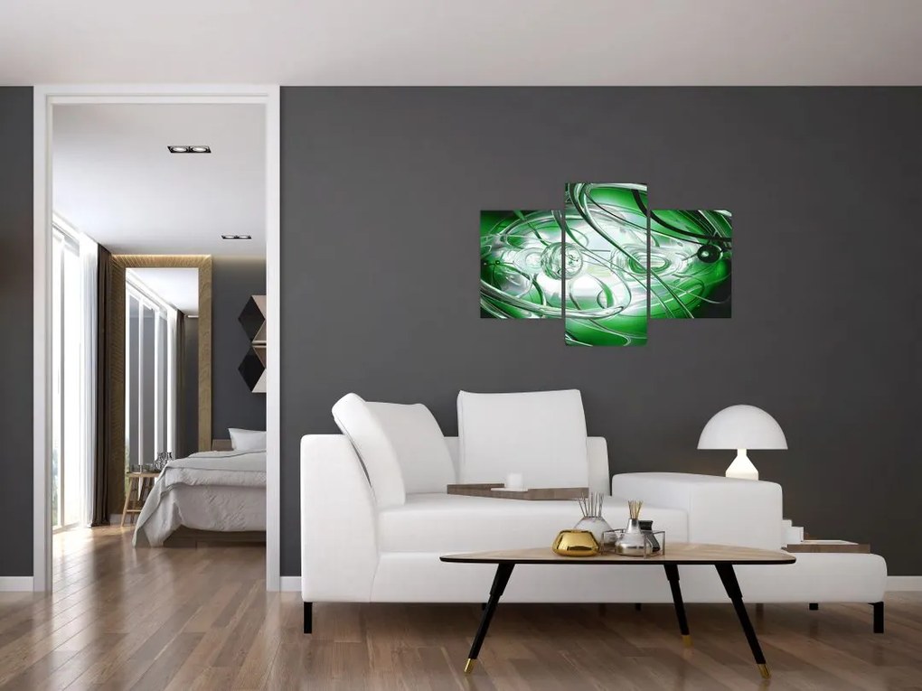 Tabloul abstract verde (90x60 cm)