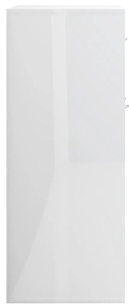 Servanta, alb extralucios, 60x30x75 cm, PAL 1, Alb foarte lucios
