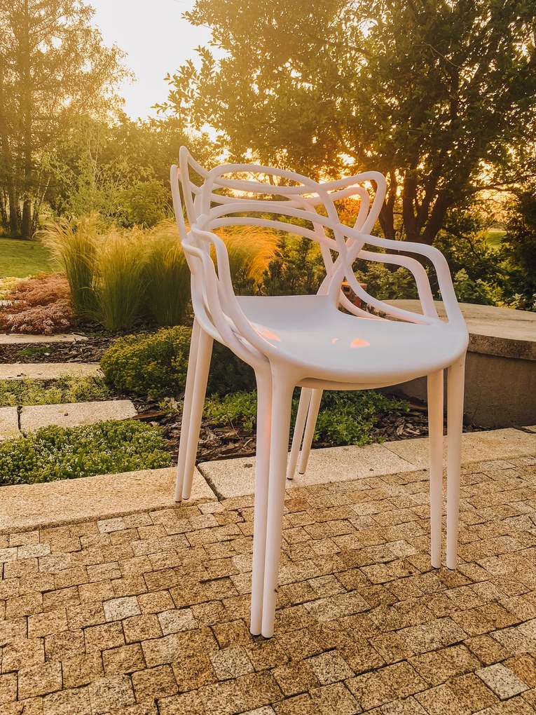 Set 4 scaune din plastic KATO, petrol.