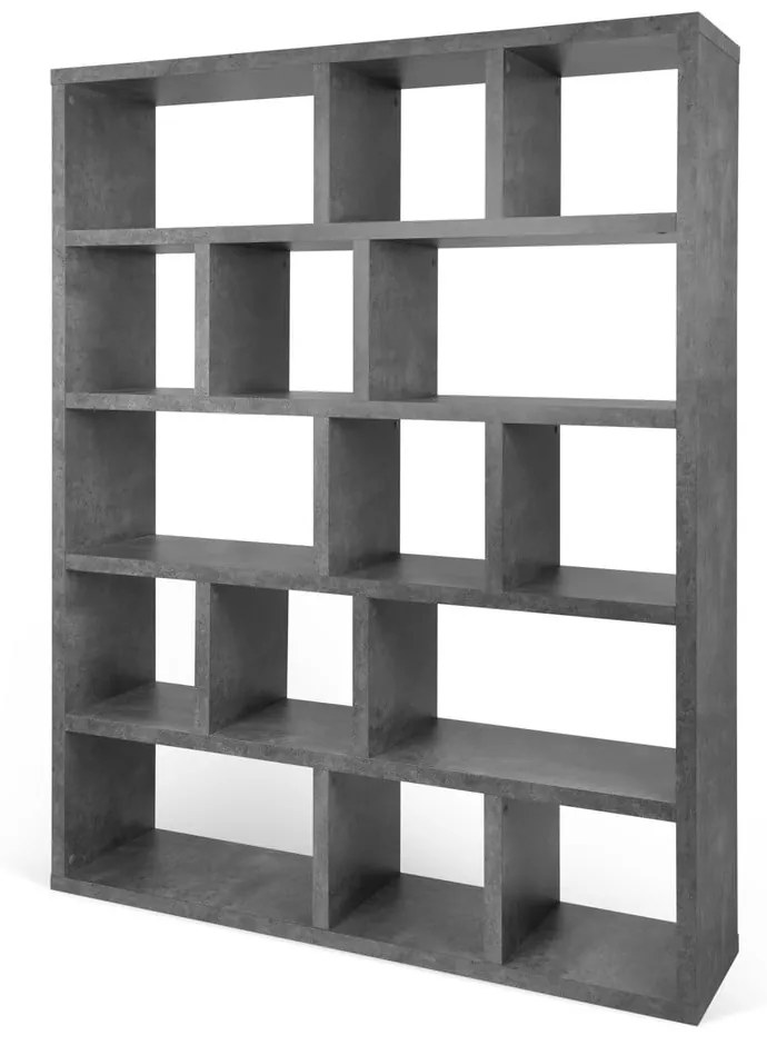 Bibliotecă gri cu aspect de beton 150x198 cm Berlin – TemaHome