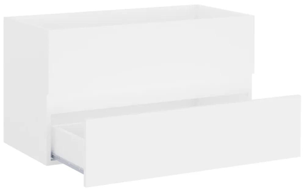 Set mobilier de baie, alb, PAL Alb, 80 x 38.5 x 45 cm, 1