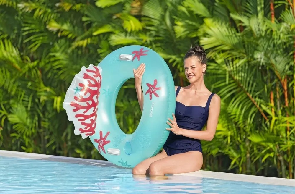 Colac gonflabl Bestway 43730 Coral Bliss, diametru 107 cm