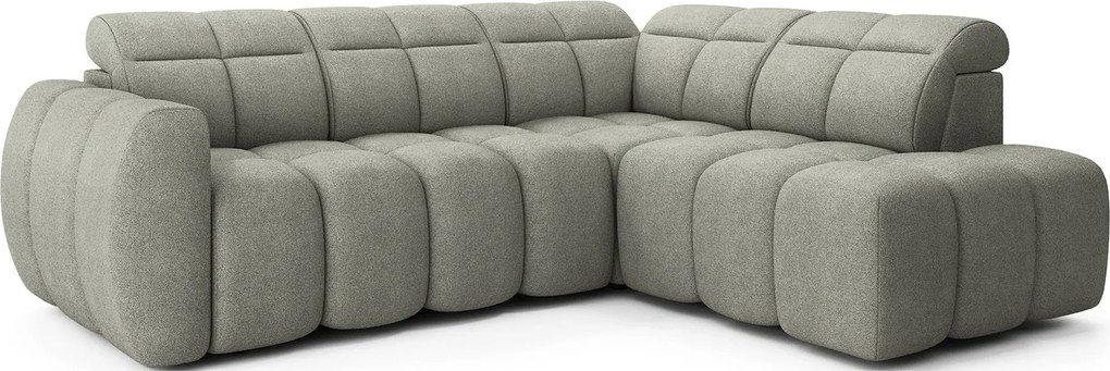 Colțar lemn masiv Extensibil Falcon 258x208cm Ladă Depozitare Personalizabil Electric - Royal 18, Stânga