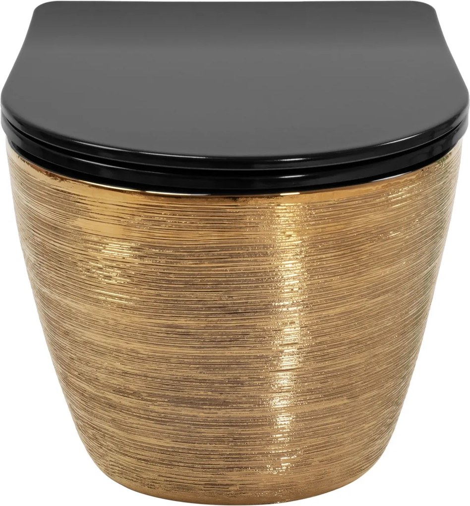Vas WC Rea Carlo Mini Tornado Black Brush Gold