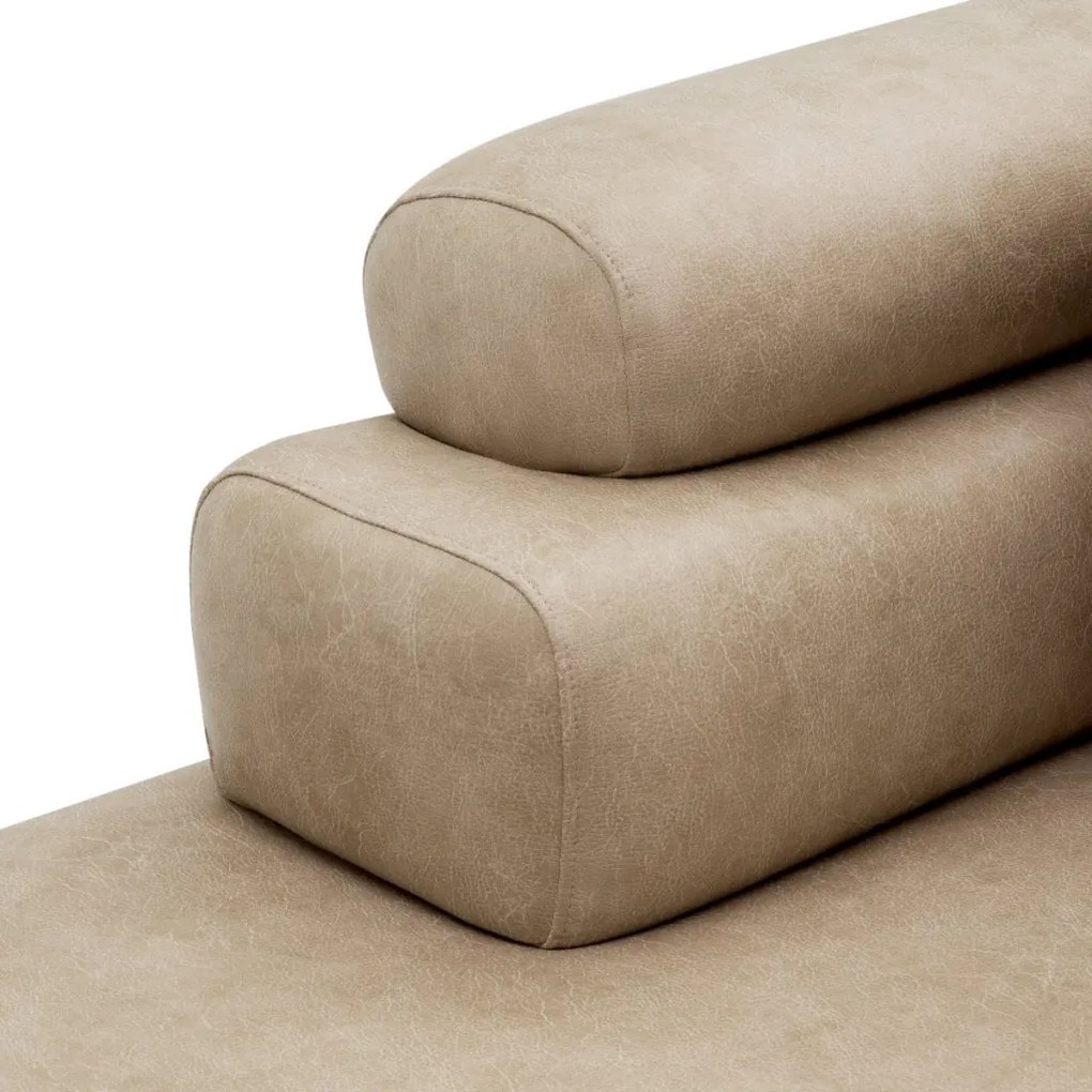 Canapea curbata design LUX Marvella, Valente beige