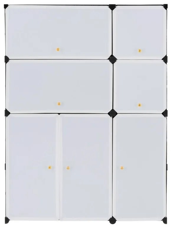 Raft extensibil cu design economic, alb-negru