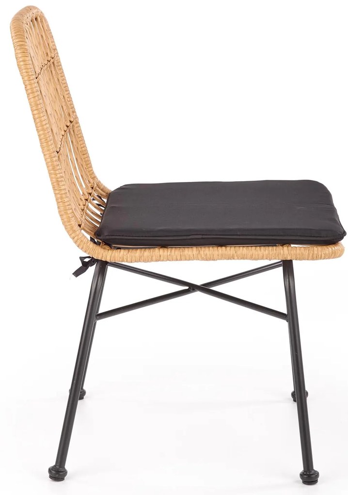 Scaun de grădină Karma K401 (natural + negru). 1118276