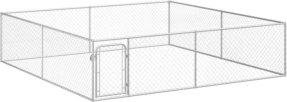 vidaXL Padoc pentru câini de exterior, 4 x 4 x 1 m, oțel galvanizat