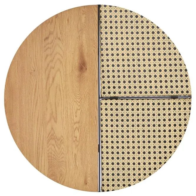 Set mese de cafea Garmina stejar auriu + rattan