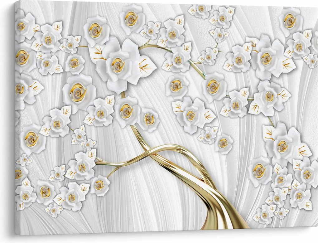 Tablou - Copac cu decor auriu (70x50 cm)